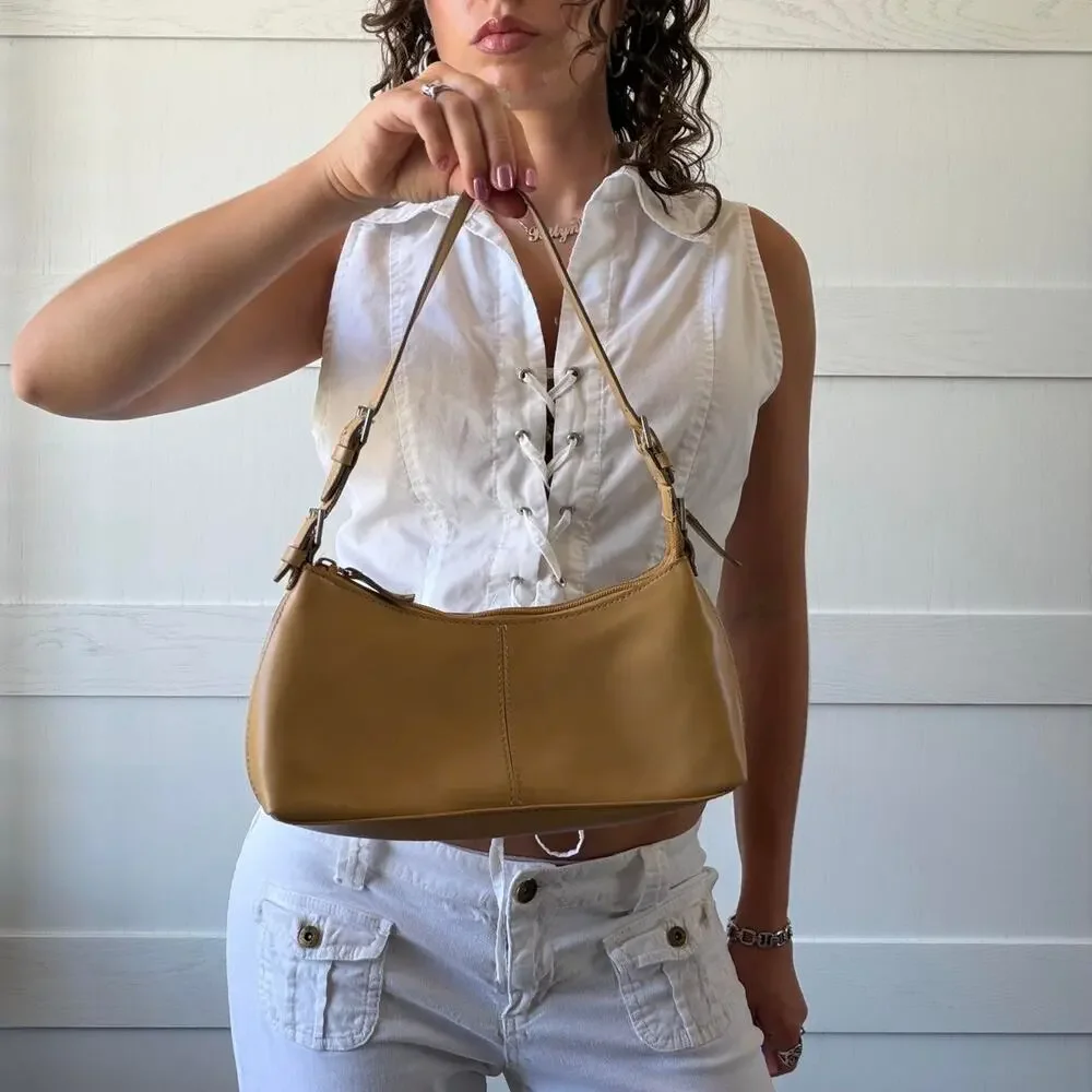 Y2k nine west camel baguette